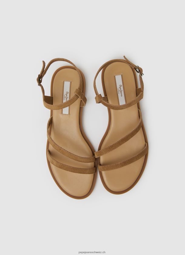 Hayes flache Sandalen aus Folk-Wildleder Frauen Pepe Jeans verstecken 84XH6T668