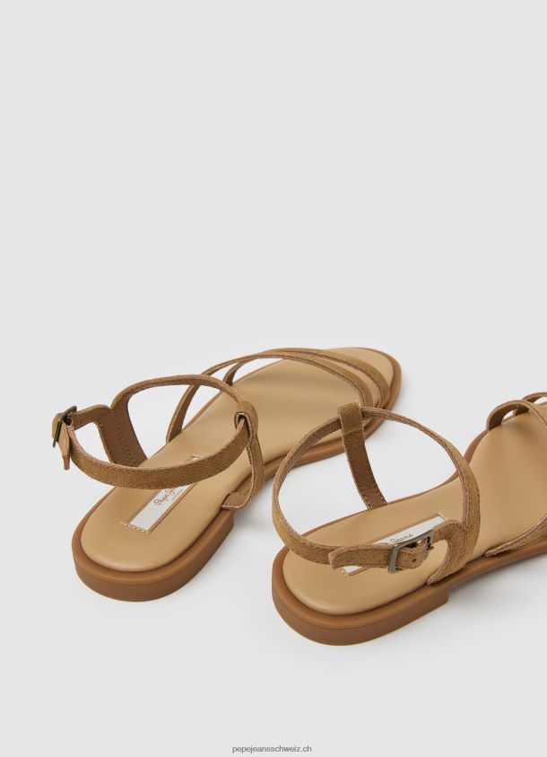 Hayes flache Sandalen aus Folk-Wildleder Frauen Pepe Jeans verstecken 84XH6T668