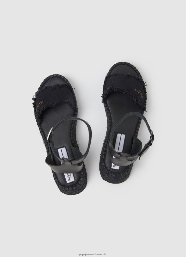 Kate Keilsandalen aus Stoff Frauen Pepe Jeans Schwarz 84XH6T671