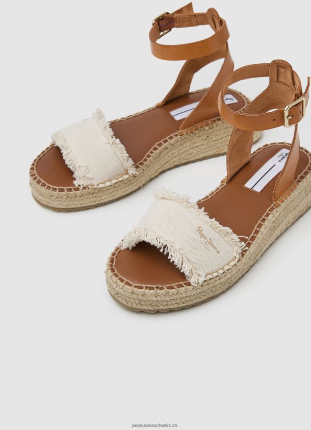Kate Keilsandalen aus Stoff Frauen Pepe Jeans nicht-gerade weiss 84XH6T678