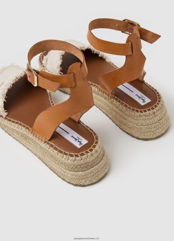 Kate Keilsandalen aus Stoff Frauen Pepe Jeans nicht-gerade weiss 84XH6T678