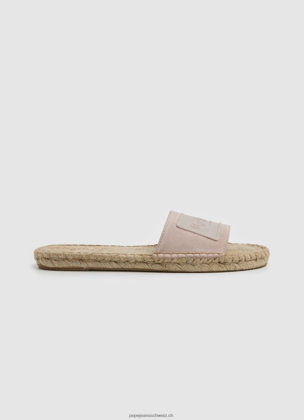 Ledersandalen aus sivabeerfarbenem Leder Frauen Pepe Jeans nackt 84XH6T681