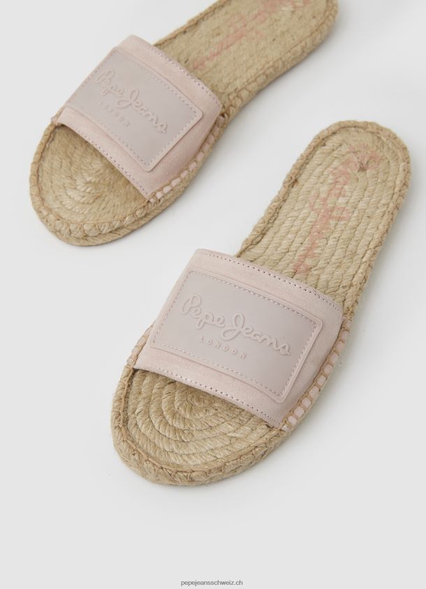 Ledersandalen aus sivabeerfarbenem Leder Frauen Pepe Jeans nackt 84XH6T681