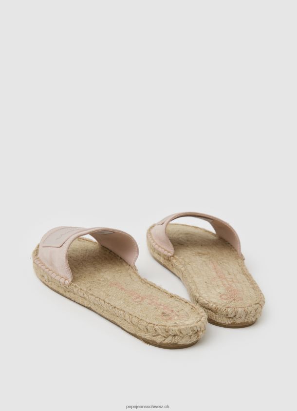 Ledersandalen aus sivabeerfarbenem Leder Frauen Pepe Jeans nackt 84XH6T681