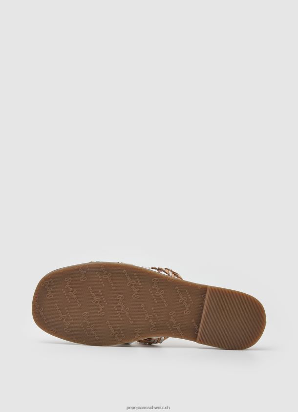 Ledersandalen mit mehreren Riemchen von irma Frauen Pepe Jeans nackt 84XH6T662
