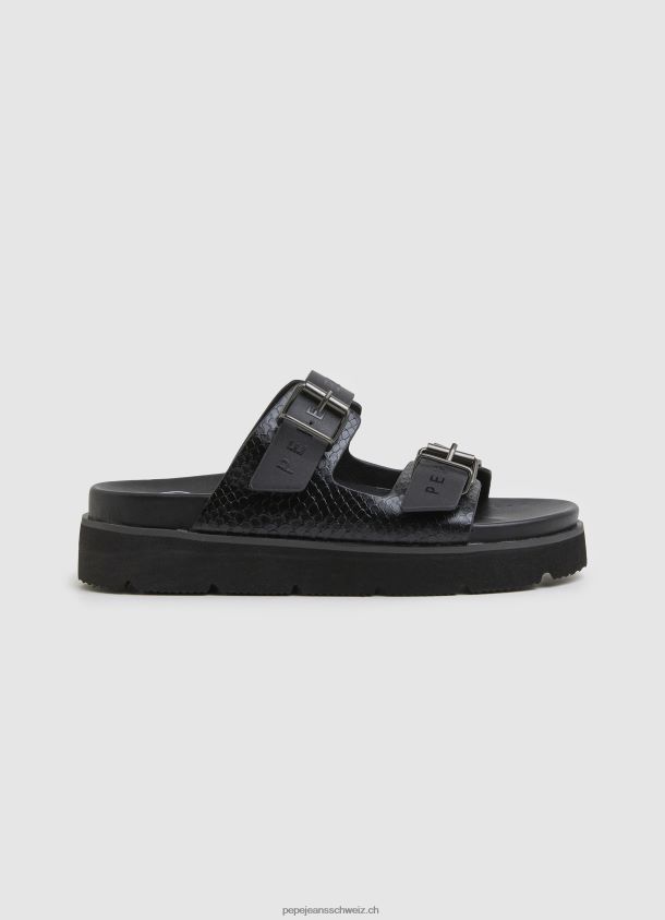 Pola Park Sandalen mit doppelter Schnalle Frauen Pepe Jeans Schwarz 84XH6T670