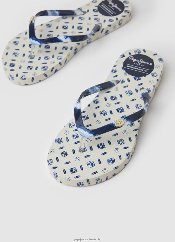 Rake Blue Beach Beach Flip-Flops Frauen Pepe Jeans Mousse 84XH6T699