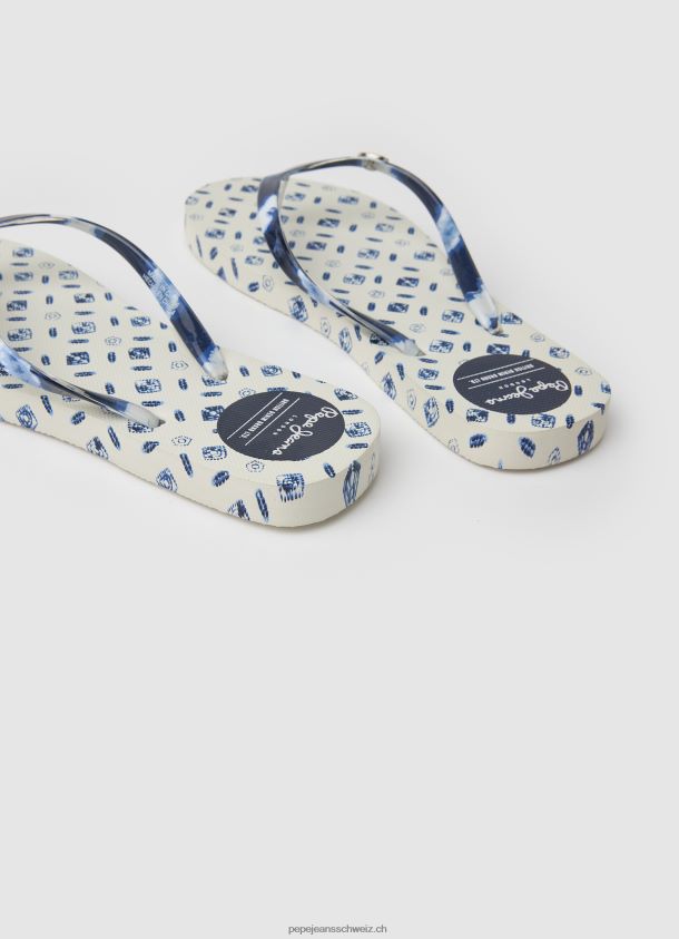 Rake Blue Beach Beach Flip-Flops Frauen Pepe Jeans Mousse 84XH6T699
