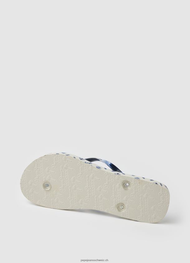 Rake Blue Beach Beach Flip-Flops Frauen Pepe Jeans Mousse 84XH6T699