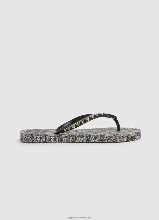Rake Coin Beach Flip-Flops Frauen Pepe Jeans Schwarz 84XH6T704