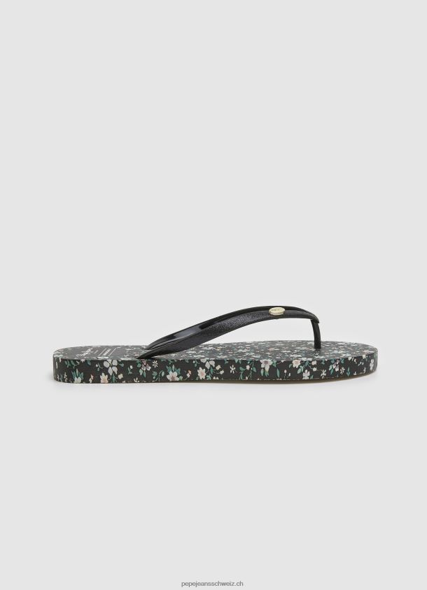Rake Garden Night Beach Flip-Flops Frauen Pepe Jeans Schwarz 84XH6T701
