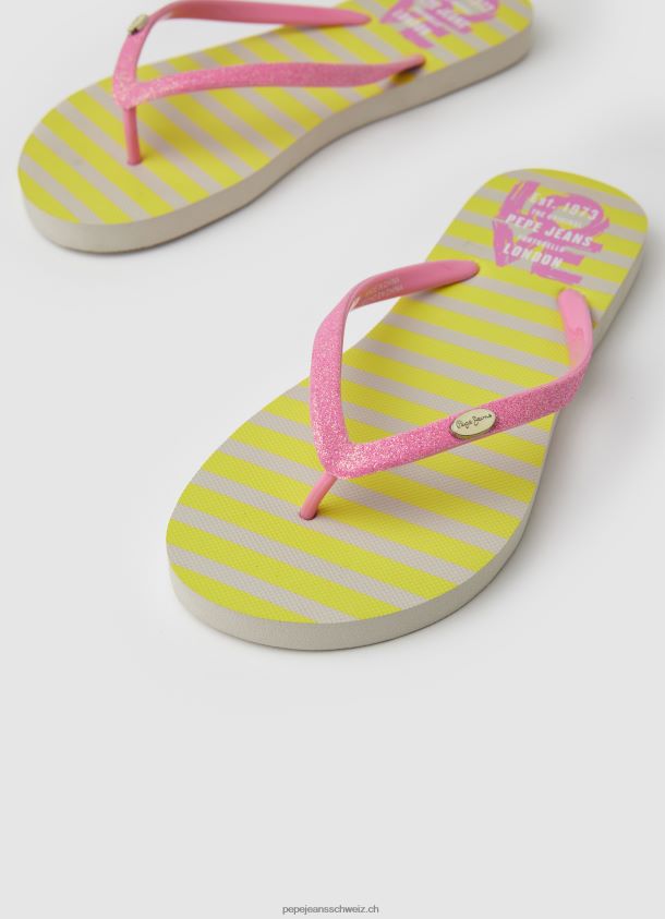 Rake Love Strand-Flip-Flops Frauen Pepe Jeans Säuregrün 84XH6T705