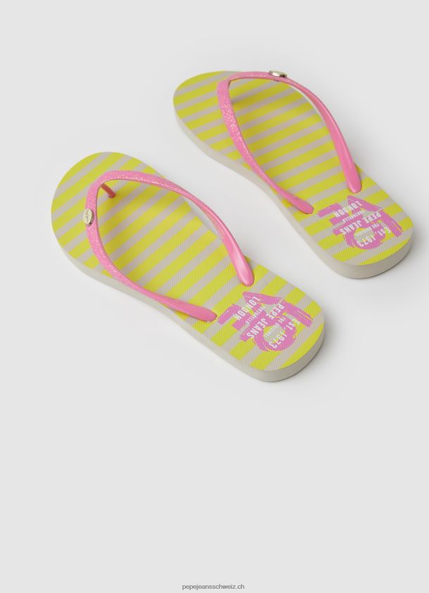 Rake Love Strand-Flip-Flops Frauen Pepe Jeans Säuregrün 84XH6T705