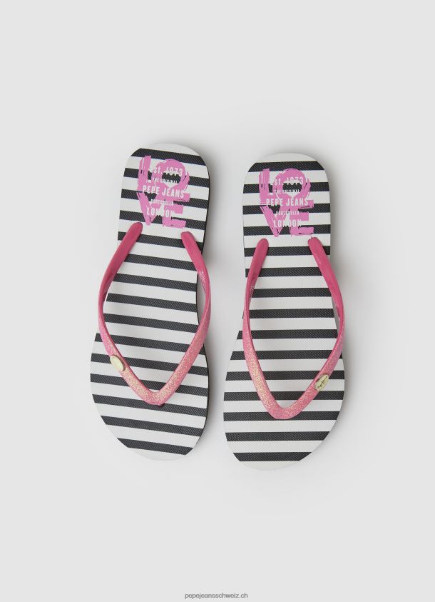 Rake Love Strand-Flip-Flops Frauen Pepe Jeans Schwarz 84XH6T706