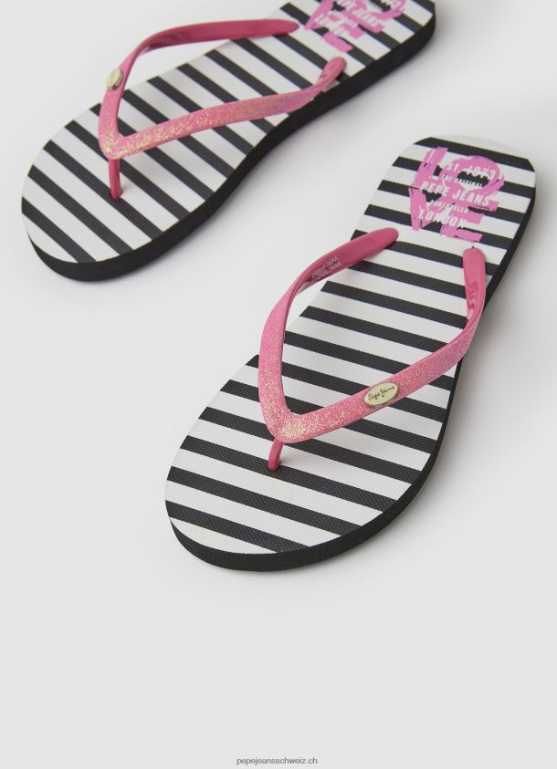 Rake Love Strand-Flip-Flops Frauen Pepe Jeans Schwarz 84XH6T706