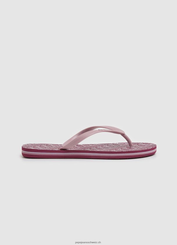 Rake Play Strand-Flip-Flops Frauen Pepe Jeans staubig rot 84XH6T698