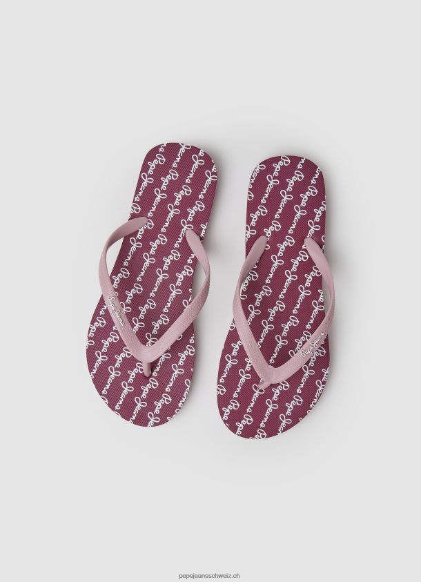 Rake Play Strand-Flip-Flops Frauen Pepe Jeans staubig rot 84XH6T698