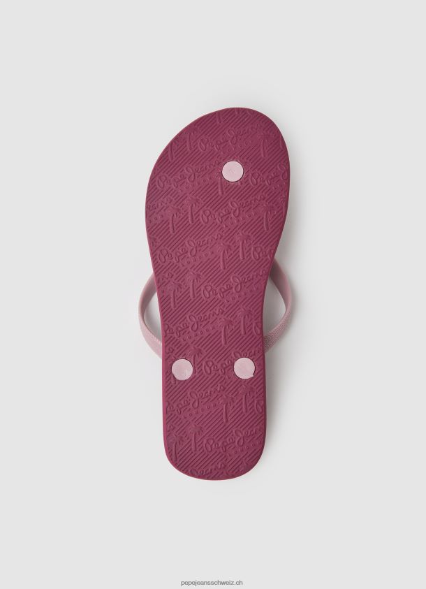Rake Play Strand-Flip-Flops Frauen Pepe Jeans staubig rot 84XH6T698