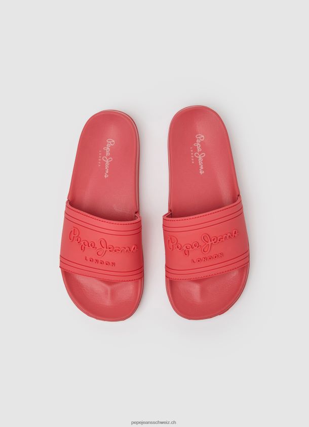 Slider-Logo-Strand-Flip-Flops Frauen Pepe Jeans Koralle 84XH6T684