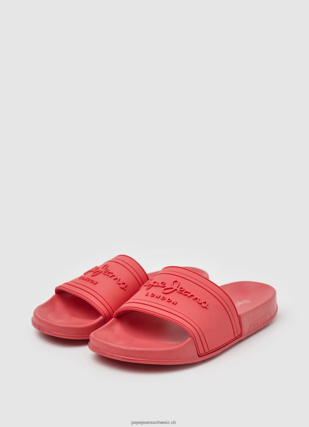 Slider-Logo-Strand-Flip-Flops Frauen Pepe Jeans Koralle 84XH6T684