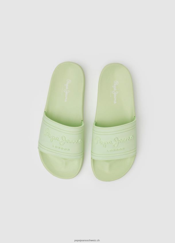 Slider-Logo-Strand-Flip-Flops Frauen Pepe Jeans frisches grün 84XH6T688