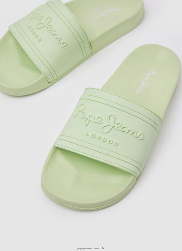 Slider-Logo-Strand-Flip-Flops Frauen Pepe Jeans frisches grün 84XH6T688