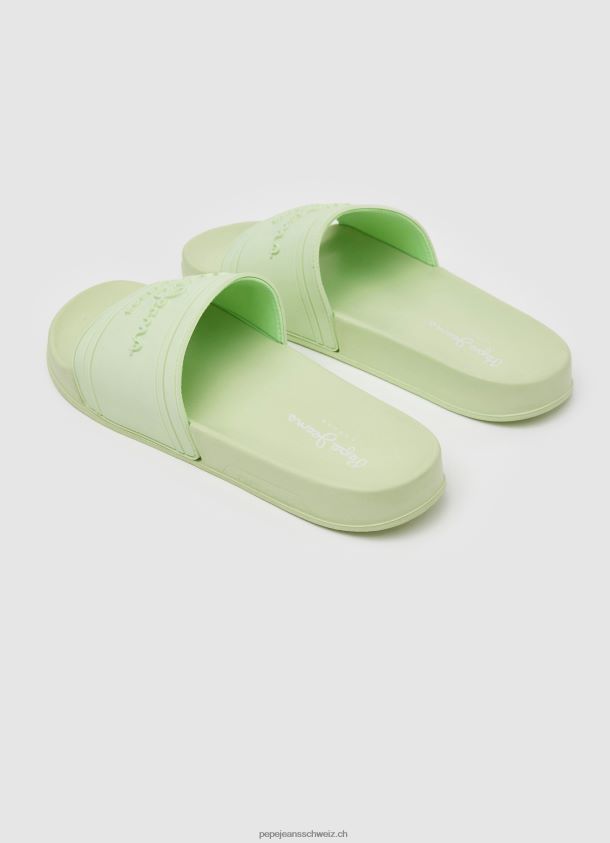 Slider-Logo-Strand-Flip-Flops Frauen Pepe Jeans frisches grün 84XH6T688