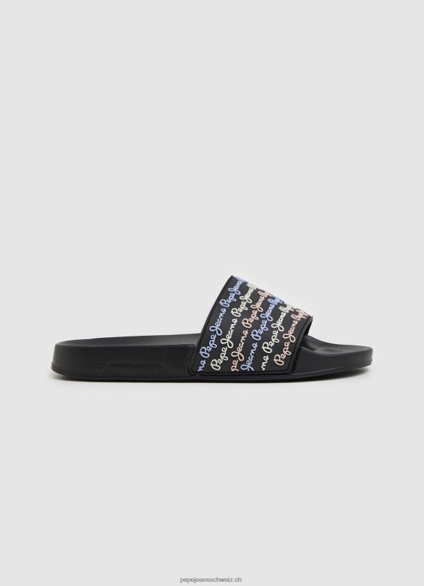 Slider-Set Strand-Flip-Flops Frauen Pepe Jeans Schwarz 84XH6T692