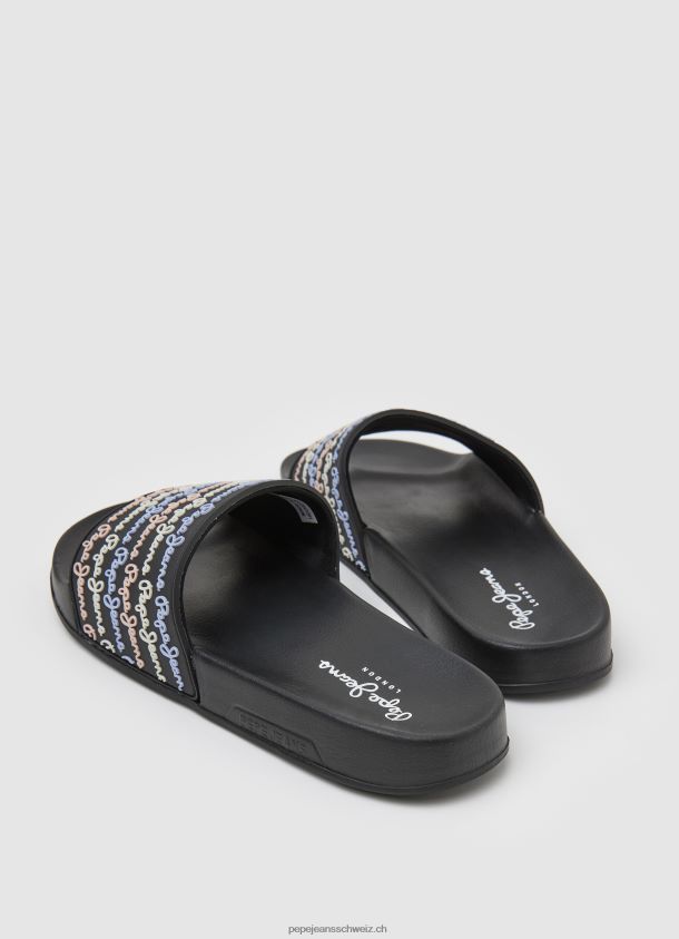 Slider-Set Strand-Flip-Flops Frauen Pepe Jeans Schwarz 84XH6T692
