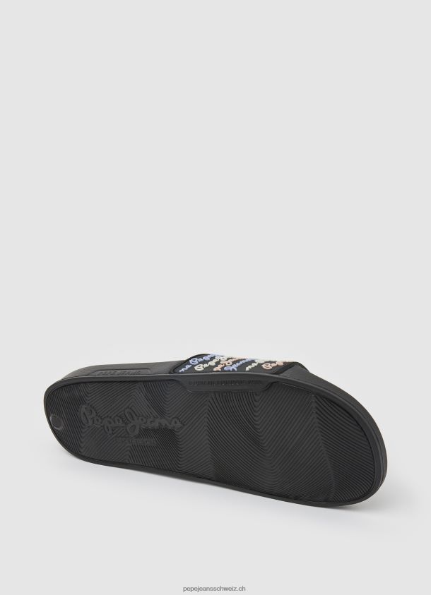 Slider-Set Strand-Flip-Flops Frauen Pepe Jeans Schwarz 84XH6T692