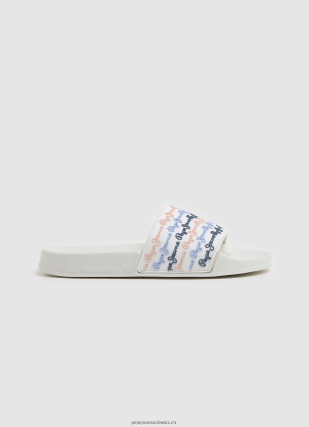 Slider-Set Strand-Flip-Flops Frauen Pepe Jeans nicht-gerade weiss 84XH6T691