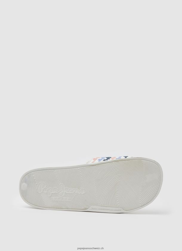 Slider-Set Strand-Flip-Flops Frauen Pepe Jeans nicht-gerade weiss 84XH6T691