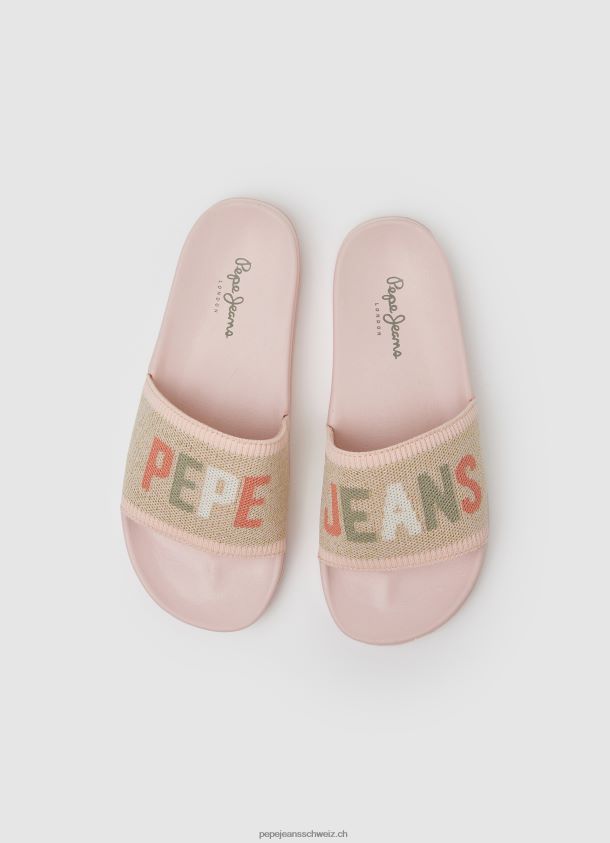 Slider-Strick-Strand-Flip-Flops Frauen Pepe Jeans Hell-Pink 84XH6T693