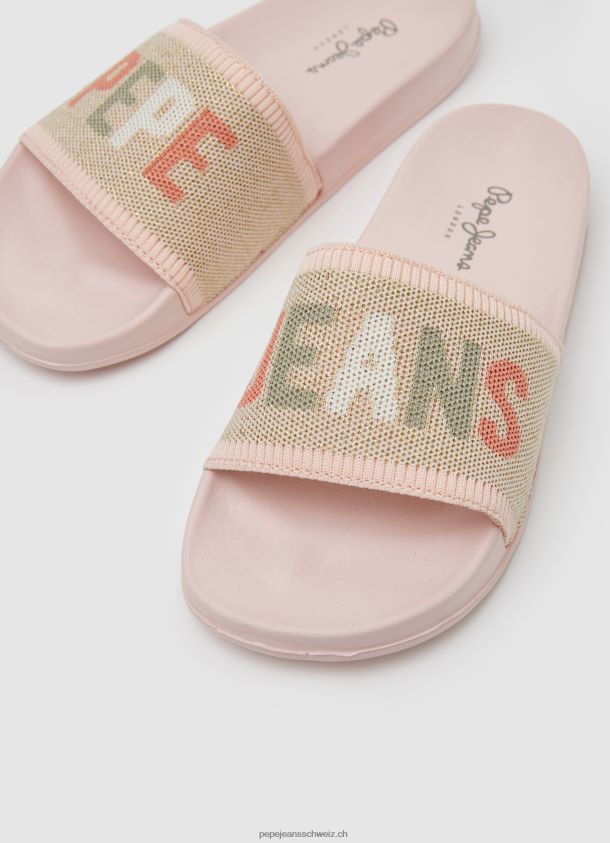 Slider-Strick-Strand-Flip-Flops Frauen Pepe Jeans Hell-Pink 84XH6T693