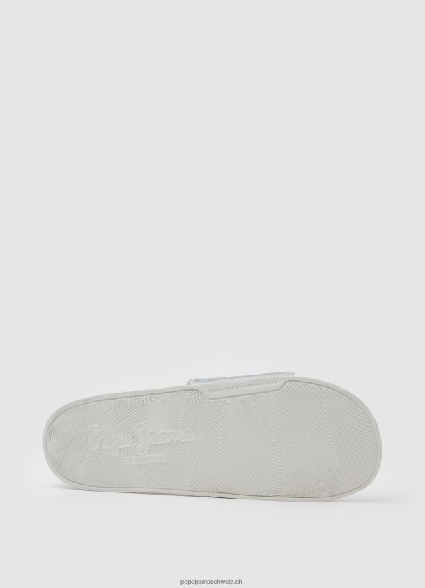 Slider süße Strand-Flip-Flops Frauen Pepe Jeans Perlsilber 84XH6T694