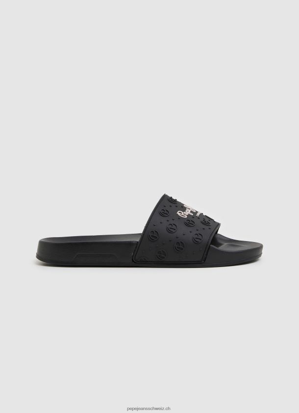 Slider schlichte Strand-Flip-Flops Frauen Pepe Jeans Schwarz 84XH6T690