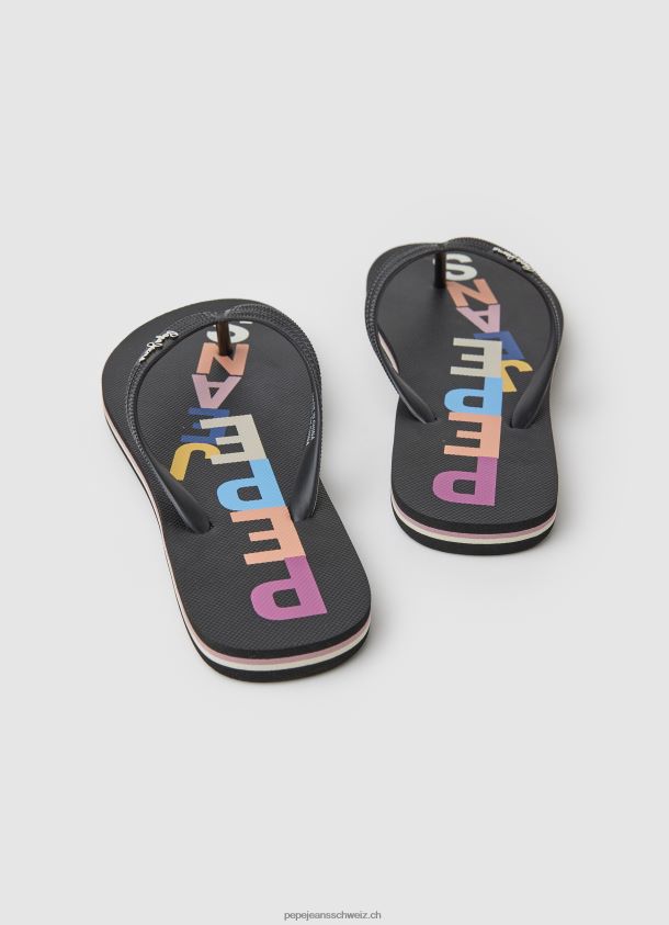 Strand-Flip-Flops mit Rechenbuchstaben Frauen Pepe Jeans Schwarz 84XH6T697
