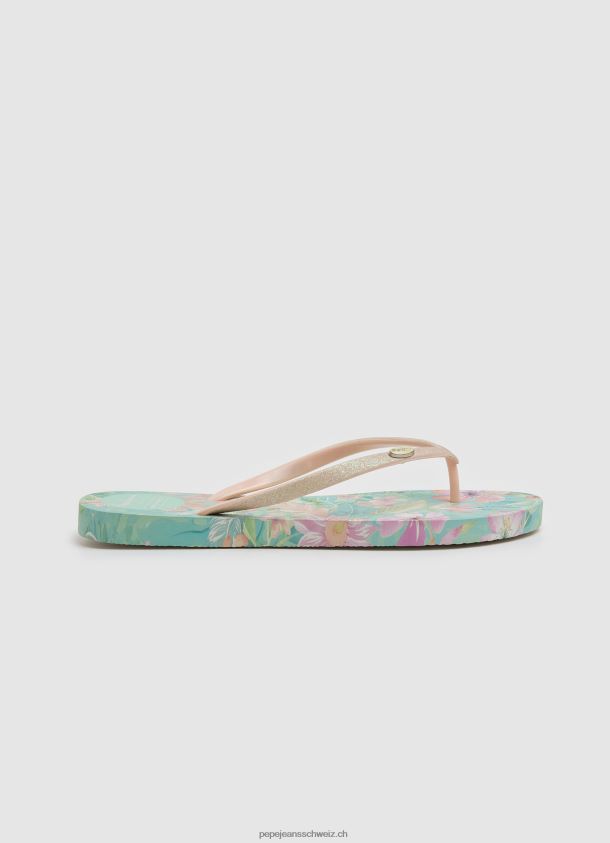 Tropical Rake Beach Flip-Flops Frauen Pepe Jeans Mojito 84XH6T703
