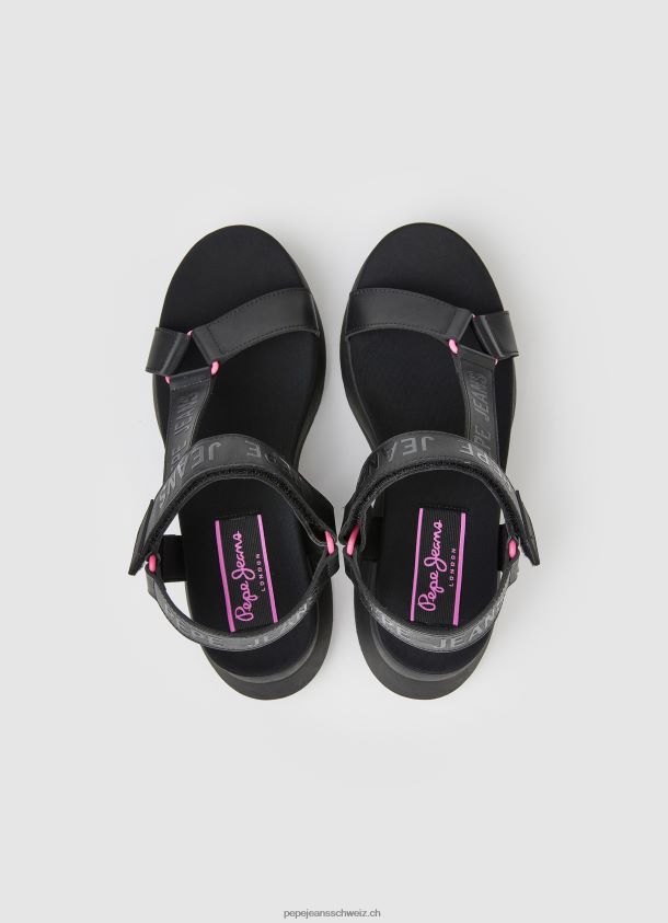 Venus Ace Trek Sandalen Frauen Pepe Jeans Schwarz 84XH6T687