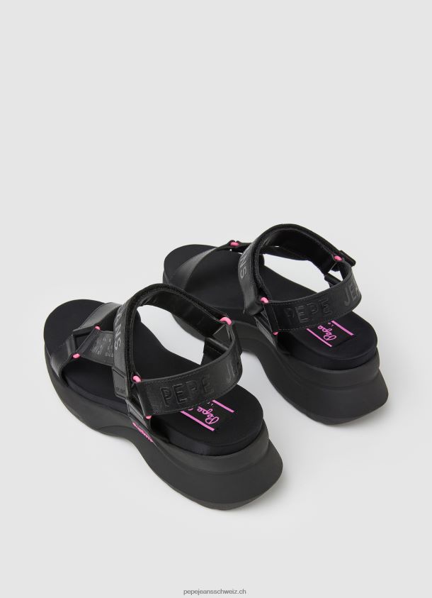 Venus Ace Trek Sandalen Frauen Pepe Jeans Schwarz 84XH6T687
