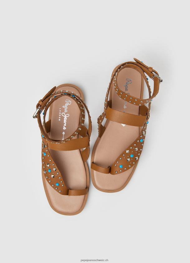 irma Ethno-Ledersandalen Frauen Pepe Jeans bräunen 84XH6T658
