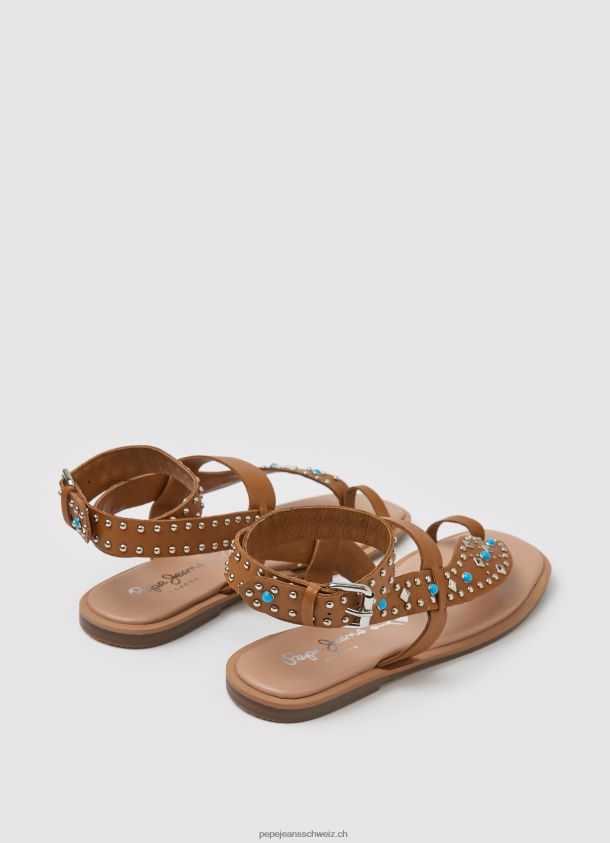 irma Ethno-Ledersandalen Frauen Pepe Jeans bräunen 84XH6T658
