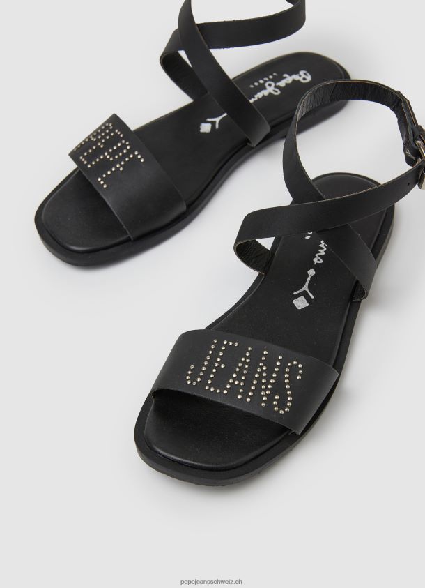 irma log flache ledersandalen Frauen Pepe Jeans Schwarz 84XH6T661