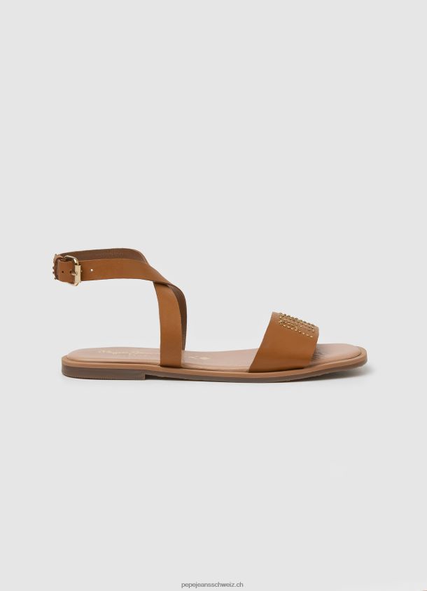irma log flache ledersandalen Frauen Pepe Jeans bräunen 84XH6T660