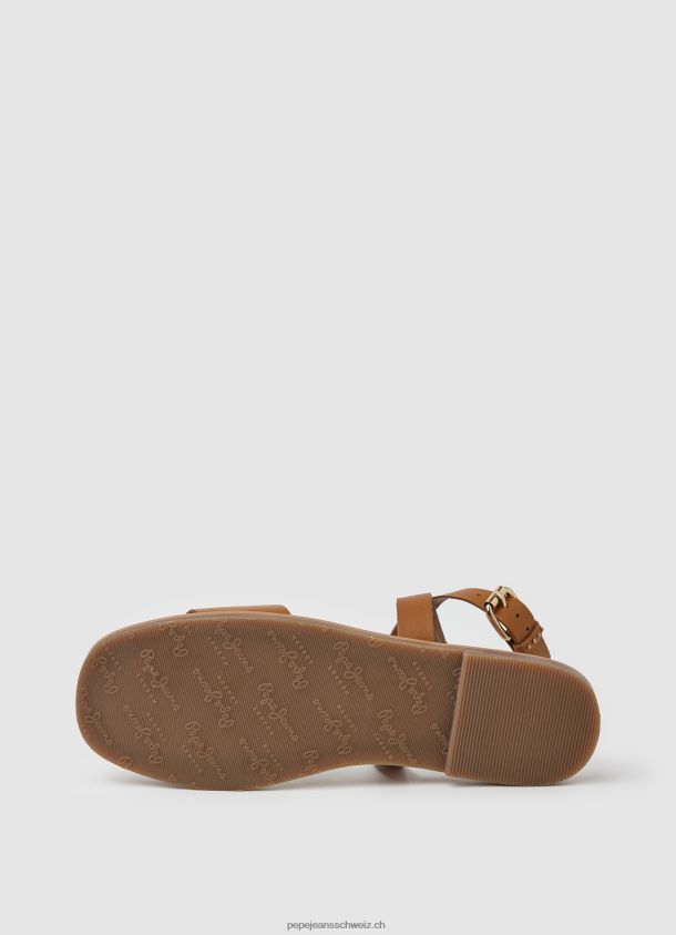 irma log flache ledersandalen Frauen Pepe Jeans bräunen 84XH6T660