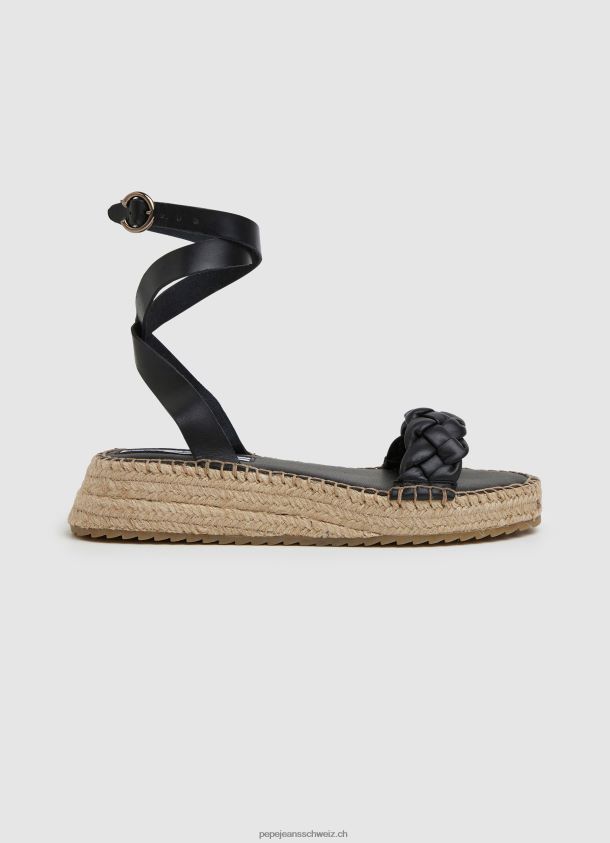 kate geflochtene keilsandalen Frauen Pepe Jeans Schwarz 84XH6T676
