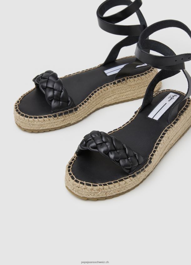 kate geflochtene keilsandalen Frauen Pepe Jeans Schwarz 84XH6T676