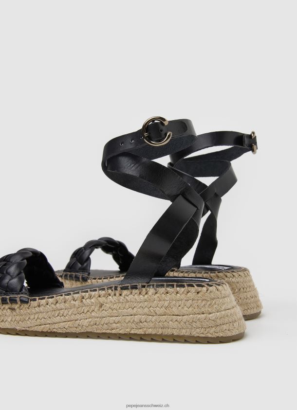kate geflochtene keilsandalen Frauen Pepe Jeans Schwarz 84XH6T676