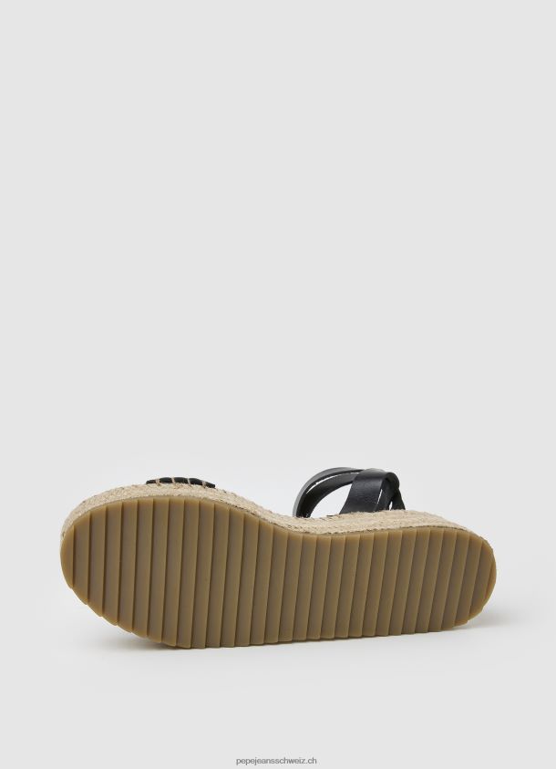kate geflochtene keilsandalen Frauen Pepe Jeans Schwarz 84XH6T676
