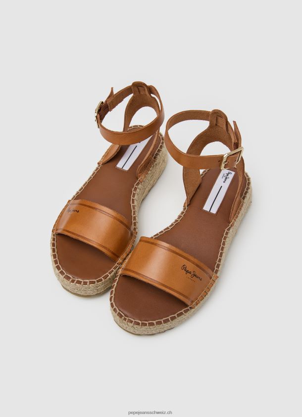kate geprägte keilsandalen Frauen Pepe Jeans Tabak 84XH6T677